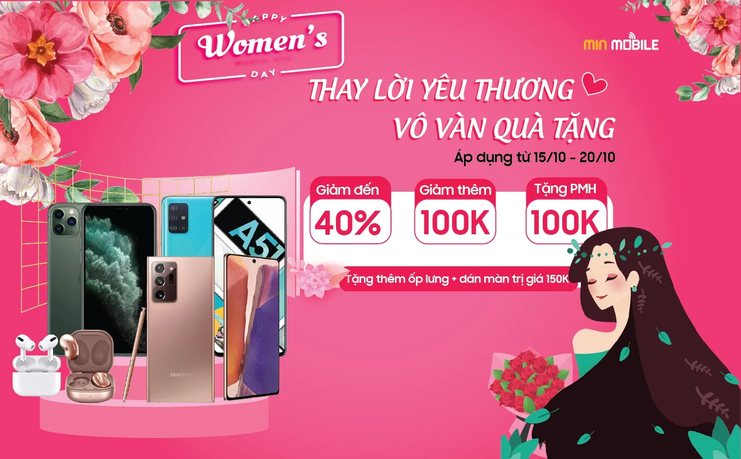 Chương trình khuyến mãi 20/10, giá giảm cực sốc đến 40%