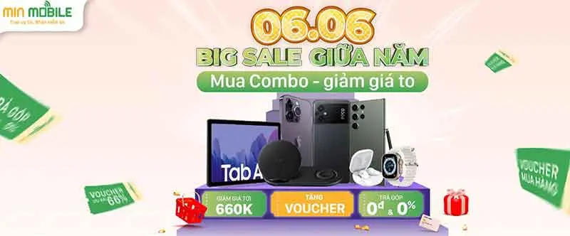 Big Sale giữa năm 6.6: Mua Combo - Giảm giá to