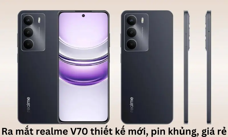 Ra mắt realme V70 thiết kế mới, pin khủng, giá rẻ