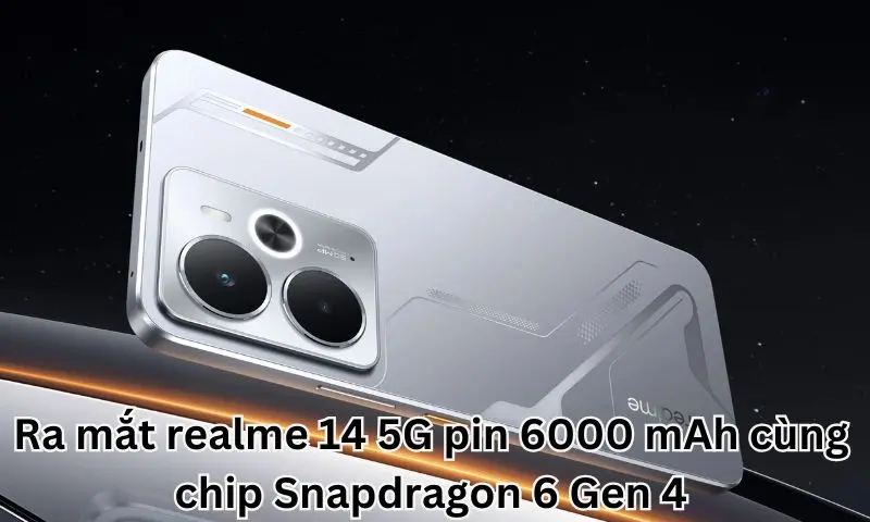 Ra mắt realme 14 5G pin 6000 mAh cùng chip Snapdragon 6 Gen 4