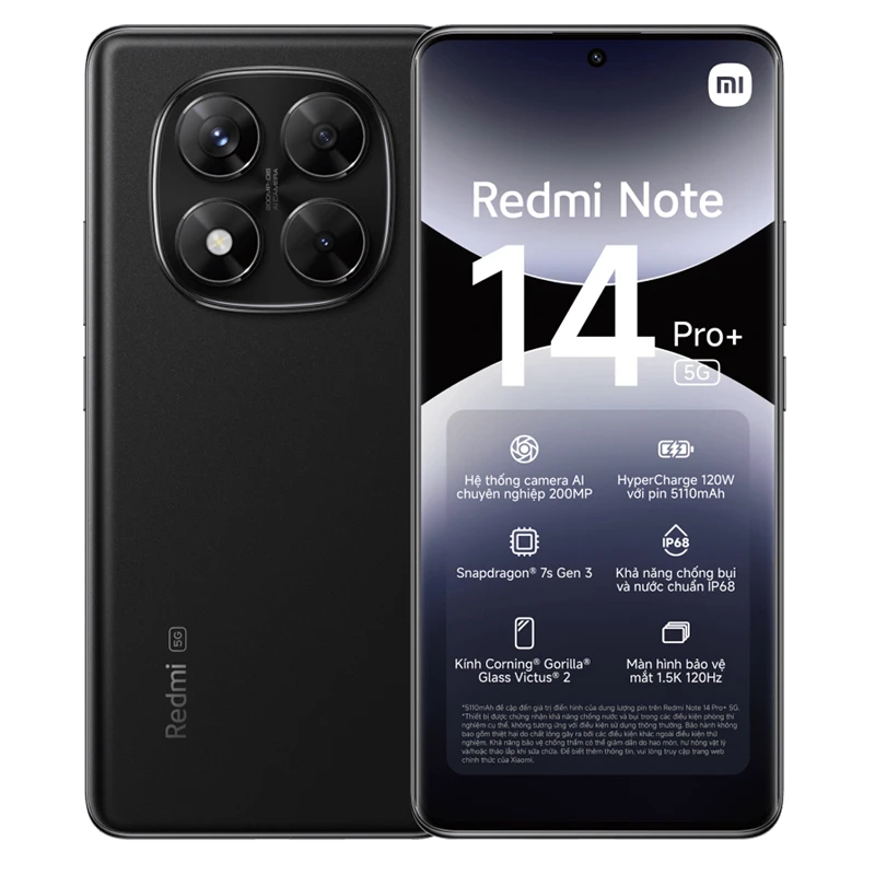 Xiaomi Redmi Note 14 Pro Plus 5G Chính hãng 256GB